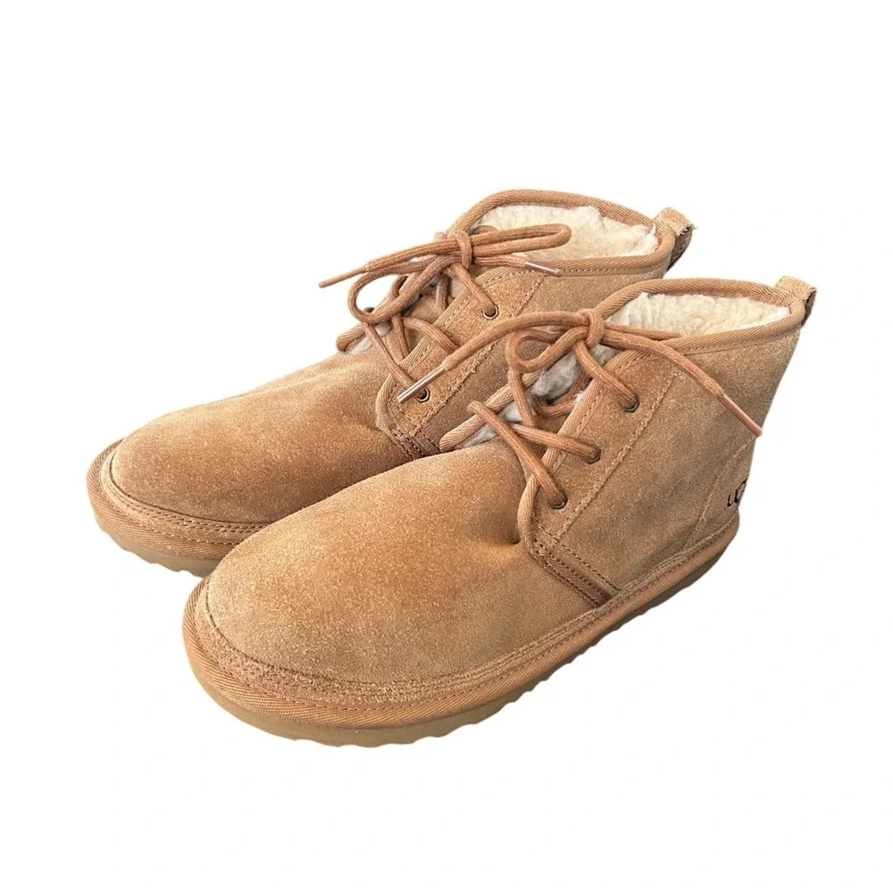 UGG‎ 8 neumel boot suede lace up shearling lined sneaker chukka bootie casual